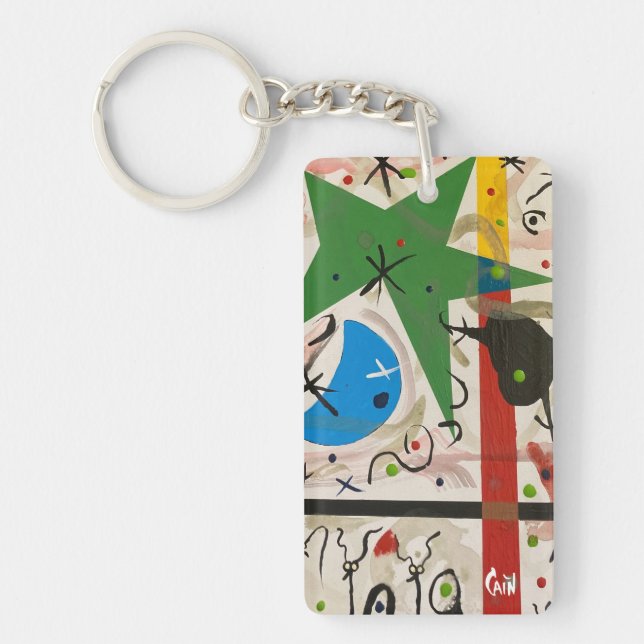 CRAZY NIGHT WITH GREEN STAR KEYCHAIN (Front)