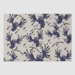 Crazy Old Birb Raven Tissue Paper