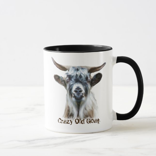 Crazy Old Goat Farm Animal Humor Mug (Right)