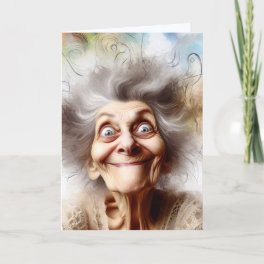 Crazy Old Lady For Getting Older Birthday Card