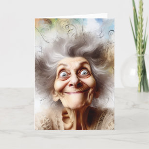 Crazy Old Lady For Getting Older Birthday Card