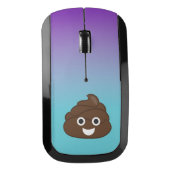 Crazy Ombre Poop Emoji Computer Mouse (Front)