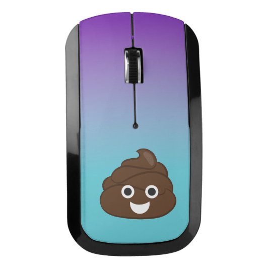 Crazy Ombre Poop Emoji Computer Mouse (Front)