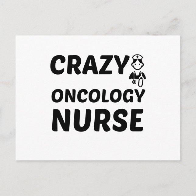 CRAZY ONCOLOGY NURSE HOLIDAY POSTCARD (Front)