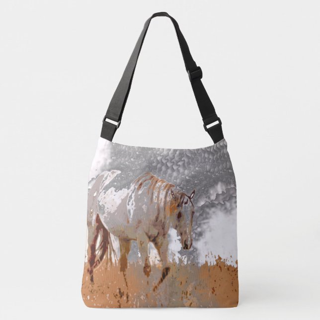 Crazy Paint - Horse Crossbody Bag (Front)