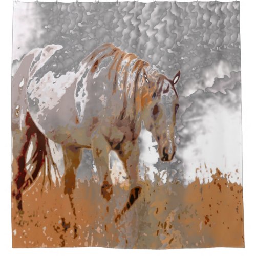 Crazy Paint _ Horse Shower Curtain