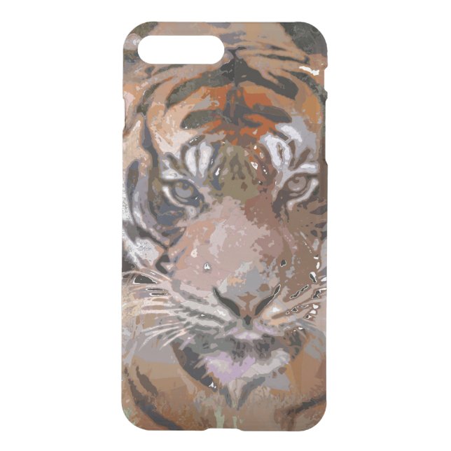 Crazy Paint -  Tiger Uncommon iPhone Case (Back)