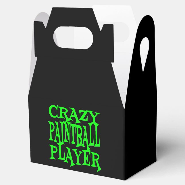Crazy Paintball Player in Green Favor Boxes (Opened)