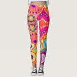 Crazy Paisley Orange Leggings