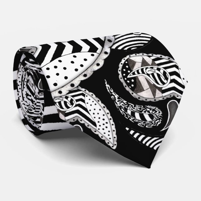 Crazy Paisleys Neck Tie (Rolled)