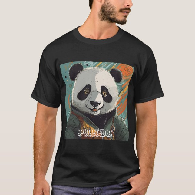 Crazy panda T-shirt design  (Front)