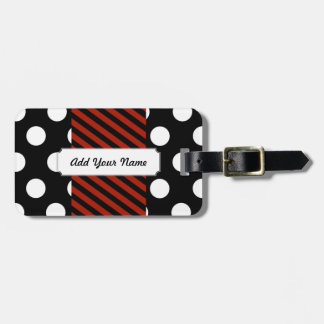 Crazy Patterns Luggage Tag w/ leather strap