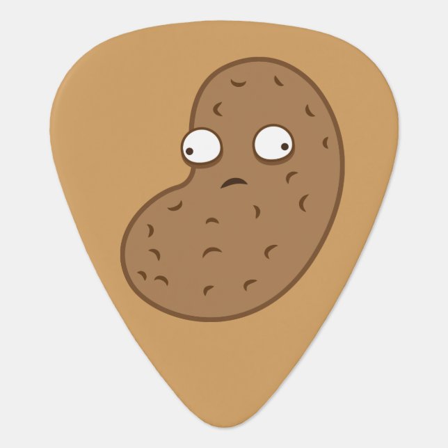 Crazy peanut guitar pick (Front)