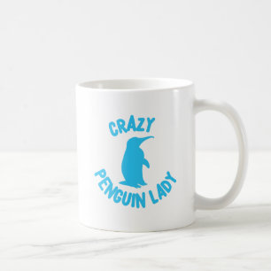 crazy penguin lady coffee mug