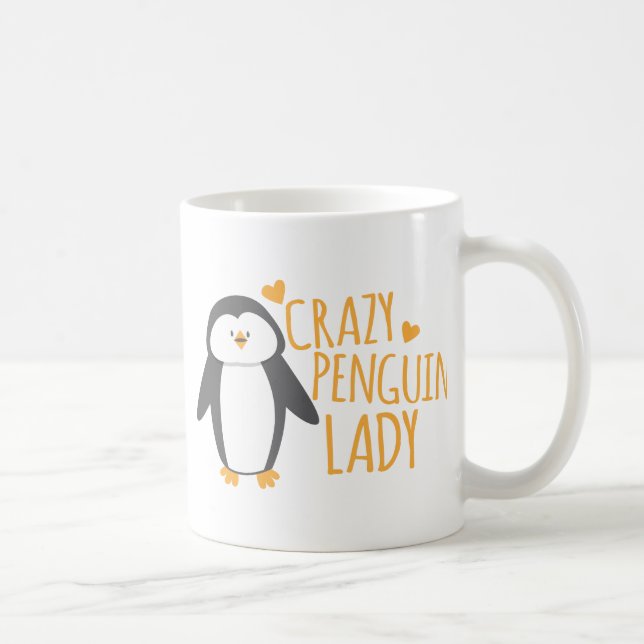 Crazy Penguin Lady Coffee Mug (Right)