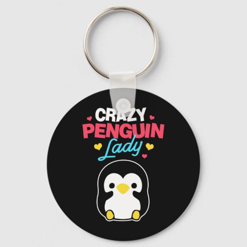 Crazy Penguin Lady Keychain
