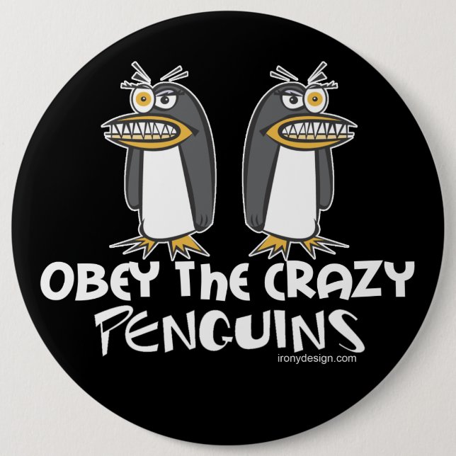 Crazy Penguins Button (Front)
