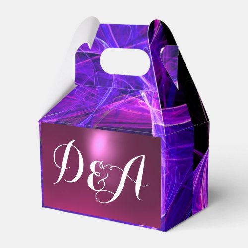 CRAZY PHOTON  GEMSTONE blue purple MONOGRAM Favor Boxes