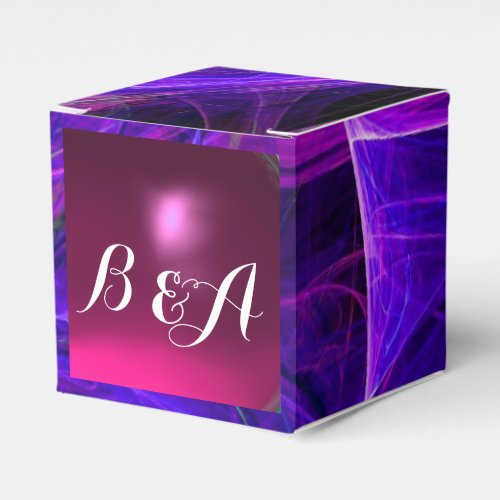 CRAZY PHOTON  GEMSTONE blue purple MONOGRAM Favor Boxes