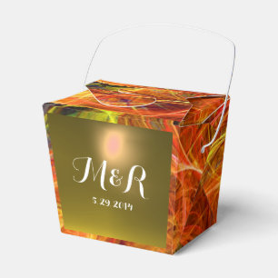 CRAZY PHOTON GEMSTONE red pink MONOGRAM Favor Boxes