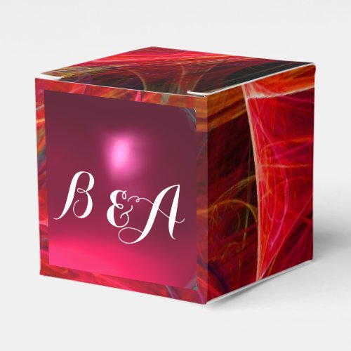 CRAZY PHOTON  GEMSTONE red pink MONOGRAM Favor Boxes