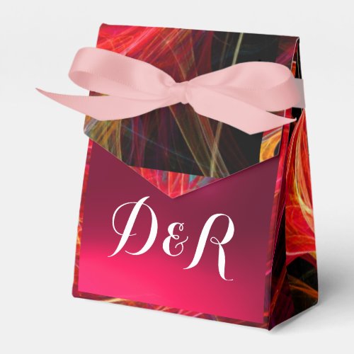 CRAZY PHOTON  GEMSTONE red pink MONOGRAM Favor Boxes