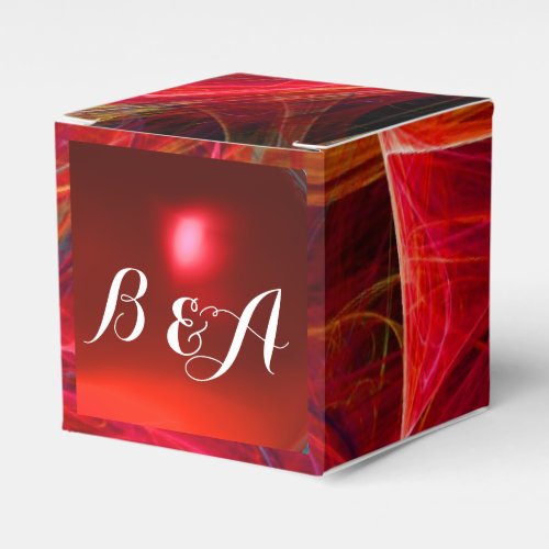 CRAZY PHOTON  GEMSTONE RED RUBY MONOGRAM FAVOR BOXES