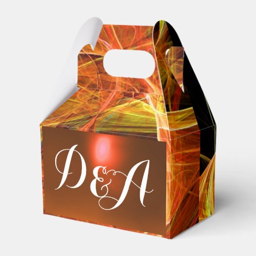 CRAZY PHOTON  GEMSTONE red yellow MONOGRAM Favor Boxes