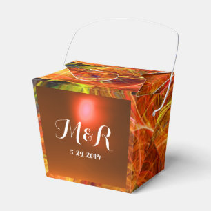 CRAZY PHOTON  GEMSTONE red yellow MONOGRAM Favor Boxes
