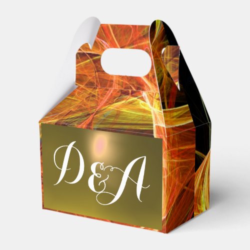 CRAZY PHOTON  GEMSTONE yellow MONOGRAM Favor Boxes