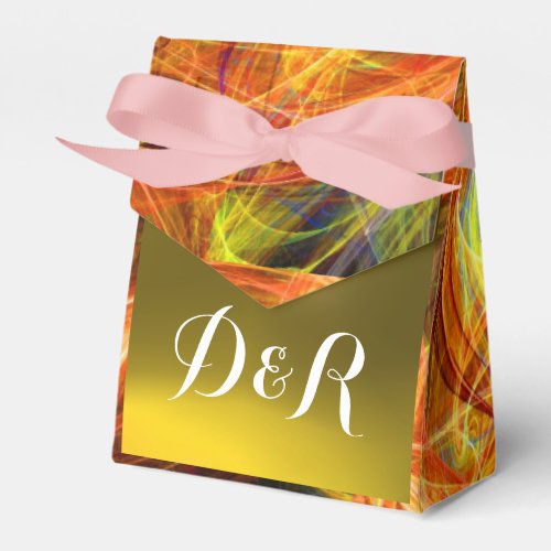 CRAZY PHOTON  GEMSTONE yellow MONOGRAM Favor Boxes