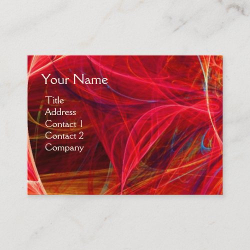 CRAZY PHOTON monogram Vibrant black pink red Business Card