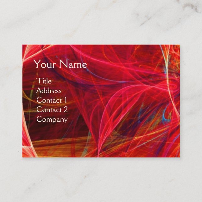 CRAZY PHOTON monogram Vibrant black pink red Business Card (Front)