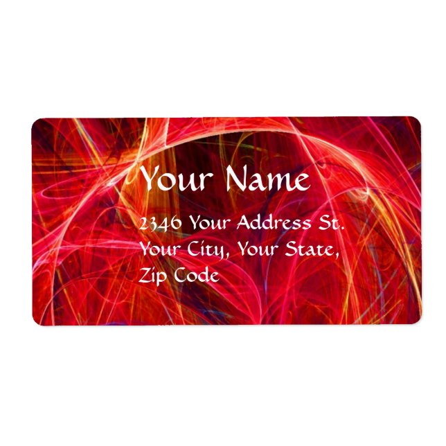 CRAZY PHOTON monogram Vibrant black pink red Label (Front)