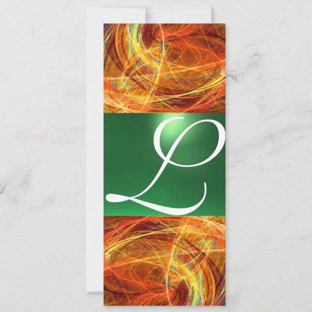 CRAZY PHOTON MONOGRAM yellow emerald green Announcement (Front)