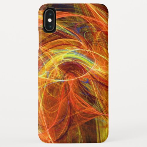 CRAZY PHOTON Orange Yellow Abstract Swirls iPhone XS Max Case