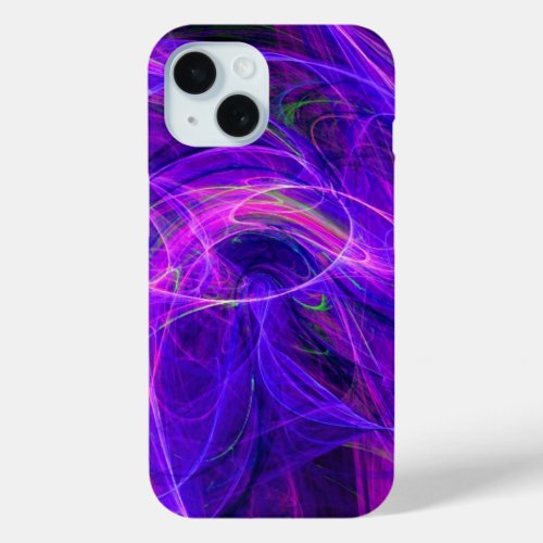 CRAZY PHOTON purple blue iPhone 15 Case