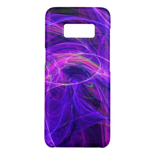 CRAZY PHOTON Purple BlueFractal Waves Case_Mate Samsung Galaxy S8 Case