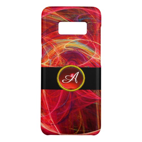 CRAZY PHOTON RED RUBY GEM STONE MONOGRAM Case_Mate SAMSUNG GALAXY S8 CASE