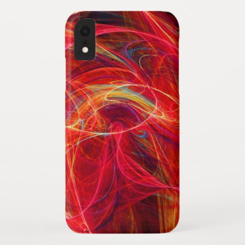 CRAZY PHOTON Red Yellow FractalsSwirlsAbstract iPhone XR Case