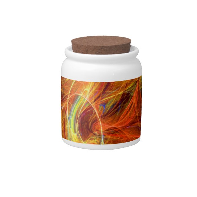 CRAZY PHOTON red yellow orange Candy Jar (Front)
