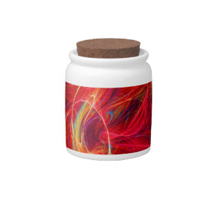 CRAZY PHOTON red yellow orange Candy Jar