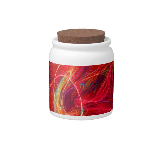 CRAZY PHOTON red yellow orange Candy Jar (Front)