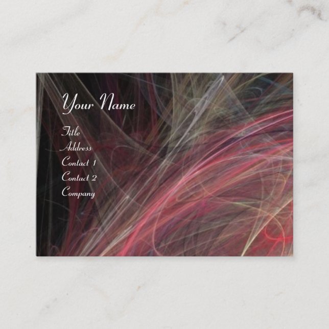 CRAZY PHOTON vibrant purple Business Card (Front)