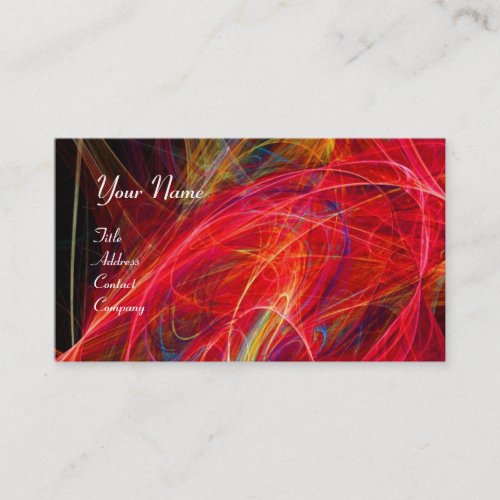 CRAZY PHOTON vibrant soft black red white Business Card