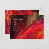 CRAZY PHOTON vibrant soft black red white Business Card (Front/Back)
