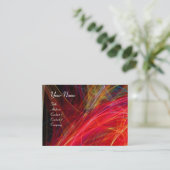 CRAZY PHOTON vibrant soft black red white Business Card (Standing Front)