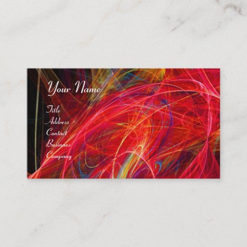 CRAZY PHOTON vibrant soft black red white Business Card