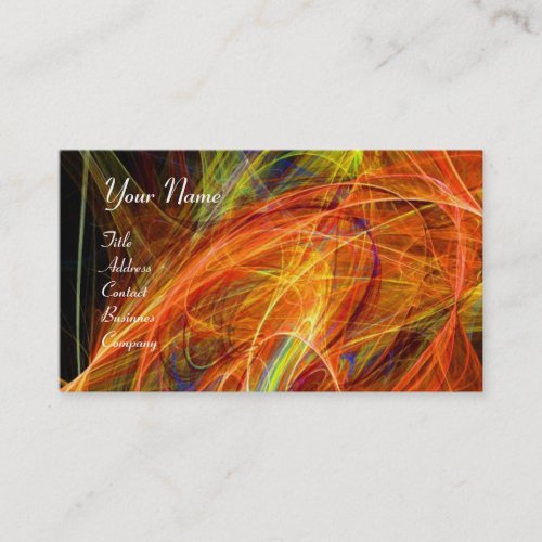 CRAZY PHOTON vibrant soft black red yellow white Business Card
