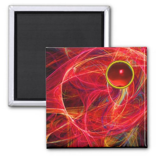 CRAZY PHOTON  WITH RED RUBY GEMSTONE MAGNET